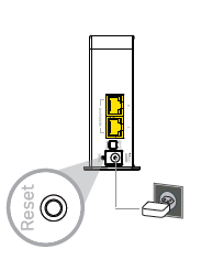 Reset button on Air 4920 illustration