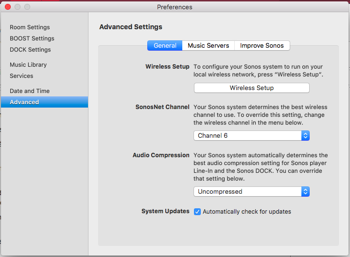 sonos wifi channel