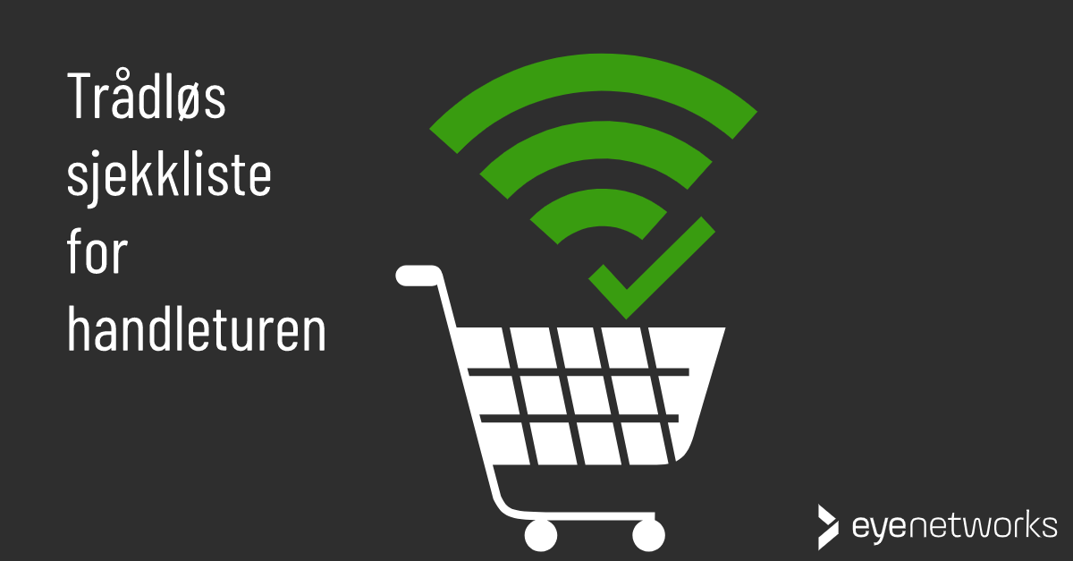 Illustration of a shopping cart with a green wifi symbol and a green checkmark
