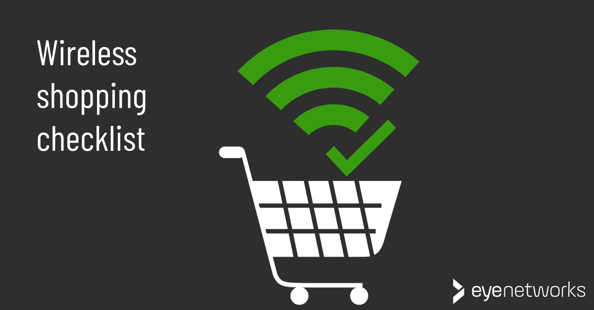 illustration of a shopping cart with a green wifi symbol and checkmark